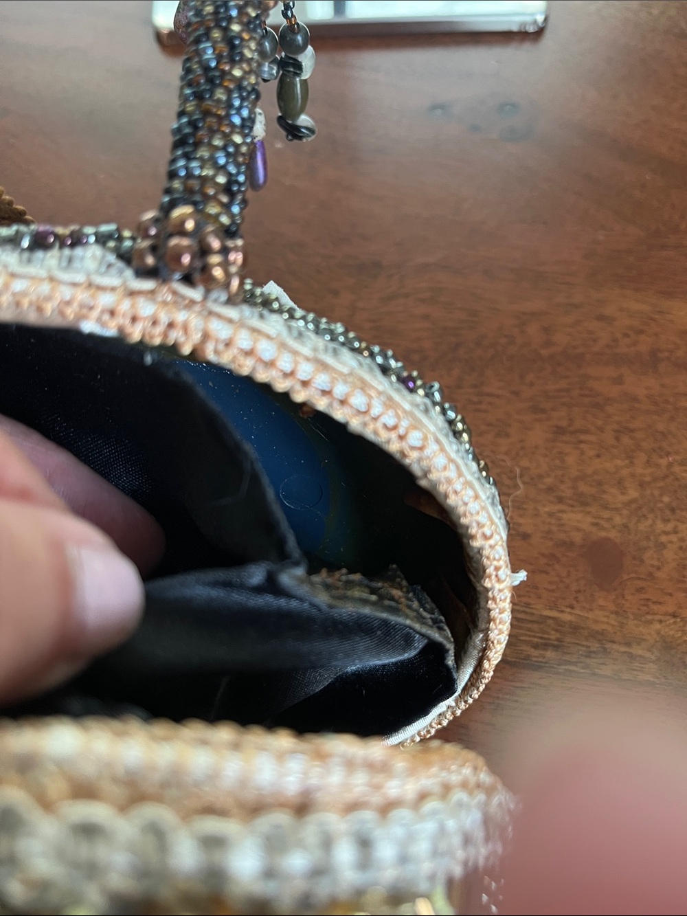 RARE Vintage Mary Frances Archival Beaded Top Handle Bag - 3D Butterfly Motif - Picture 15 of 16